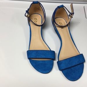 New without box blue sandals, size 8.5